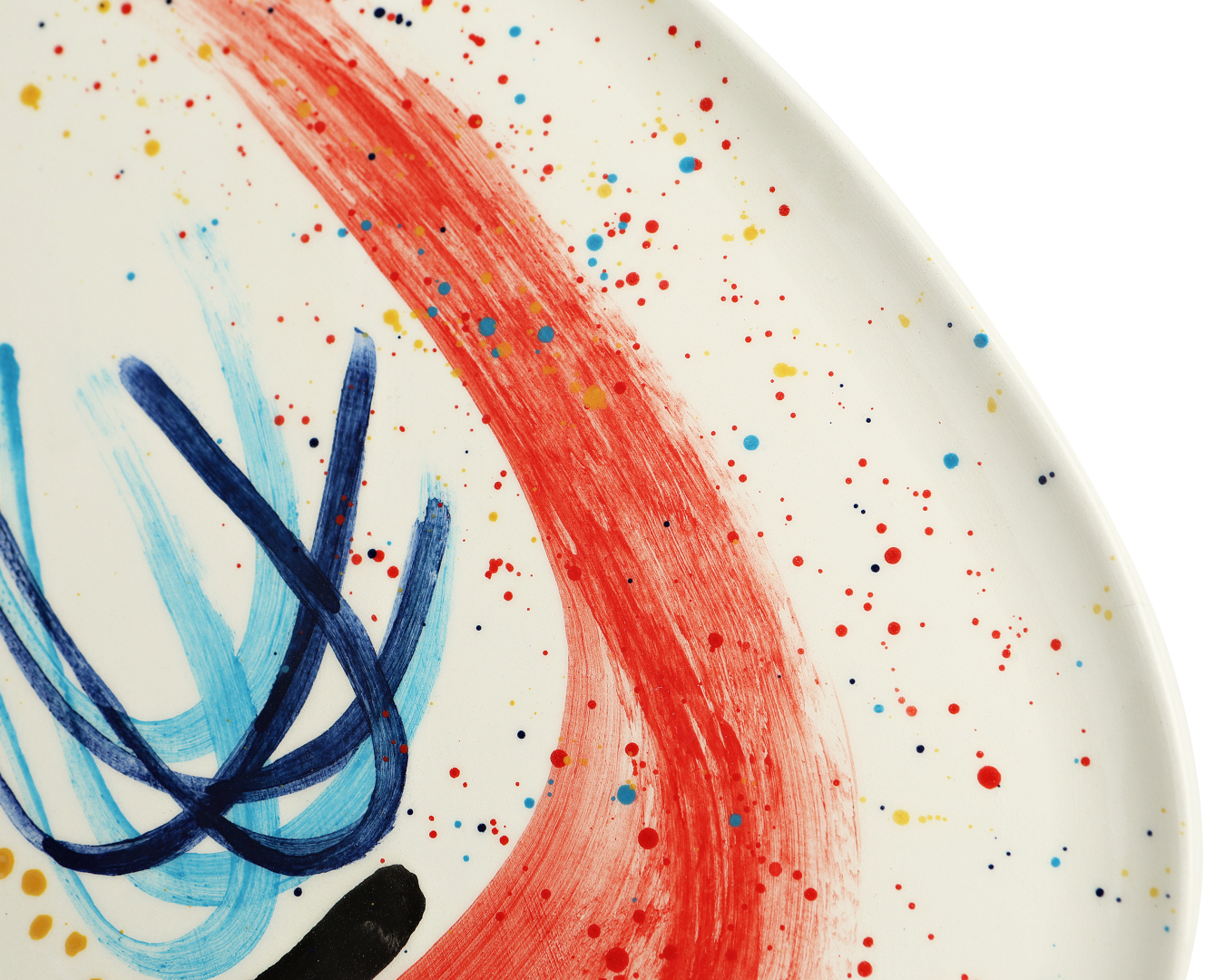 Πιατέλα Κεραμική Λευκή Κόκορας 1